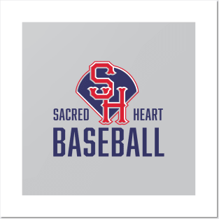 Sacred Heart baseball – blue Posters and Art